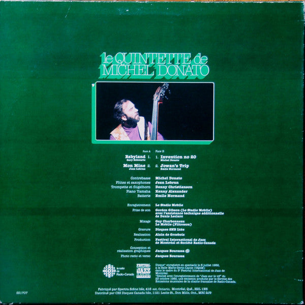Le Quintette de Michel Donato - Le Quintette de Michel Donato - 1982