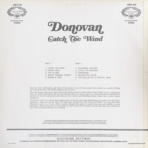 Donovan - Catch The Wind