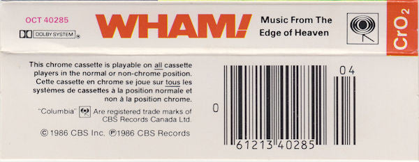 Wham! - Music From The Edge Of Heaven - 1986