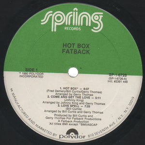 Fatback Band, The - Hot Box - 1980