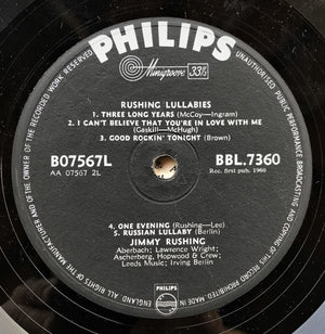Jimmy Rushing - Rushing Lullabies Vinyl Record