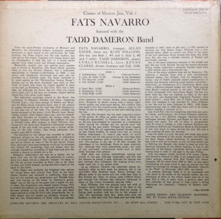 Fats Navarro,The Tadd Dameron Quintet - Featured With  Fats Navarro Featured With The Tadd Dameron Quintet Vinyl Record