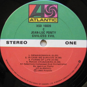 Jean-Luc Ponty - Civilized Evil - 1980