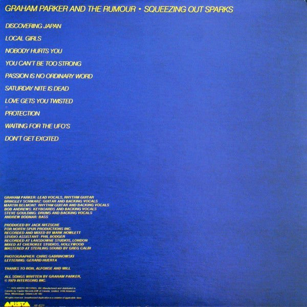 Graham Parker And The Rumour - Squeezing Out Sparks