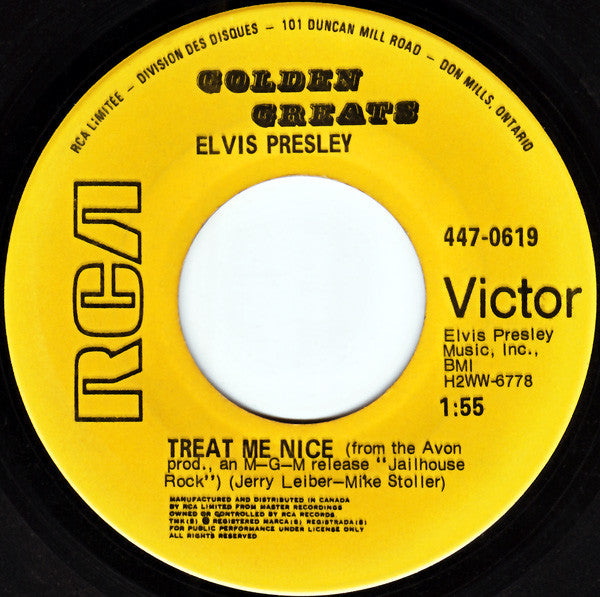 Elvis Presley - Treat Me Nice / Jailhouse Rock - 1977