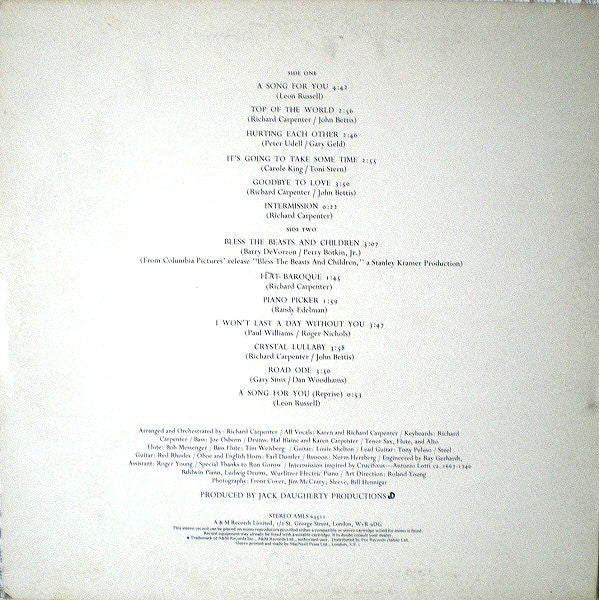 Carpenters - A Song For You - 1972