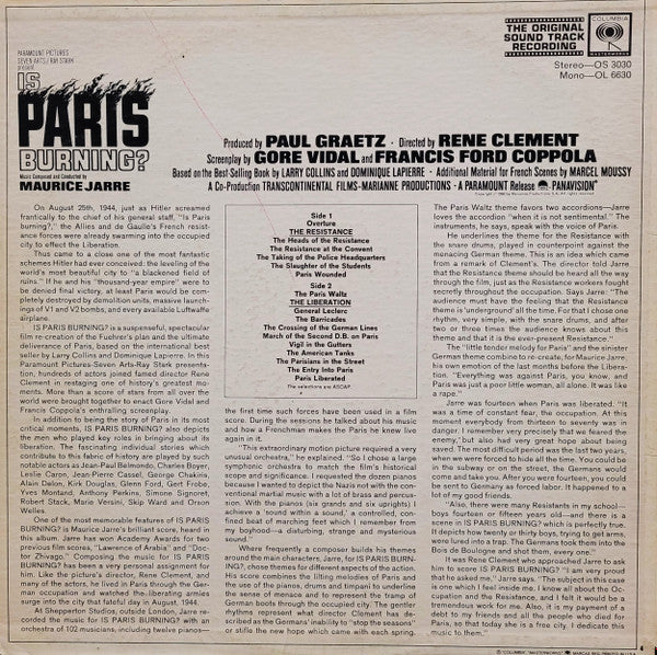 Maurice Jarre - Is Paris Burning? (The Original Sound Track Recording)