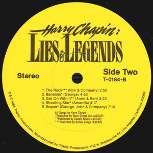 Harry Chapin - Lies & Legends (Original Cast Album) - 1984