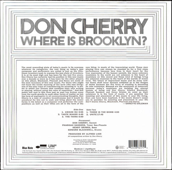 Don Cherry - Where Is Brooklyn? - 2022