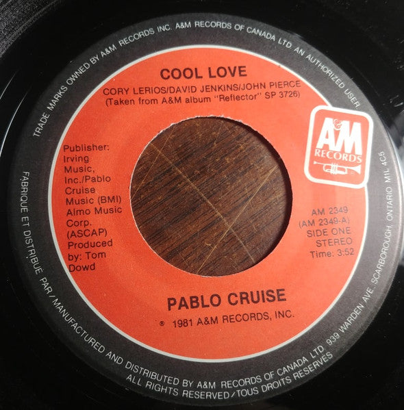 Pablo Cruise - Cool Love / Jenny - 1981