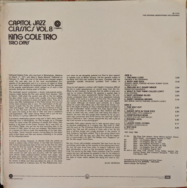 King Cole Trio - Trio Days Vinyl Record