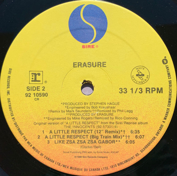 Erasure - A Little Respect