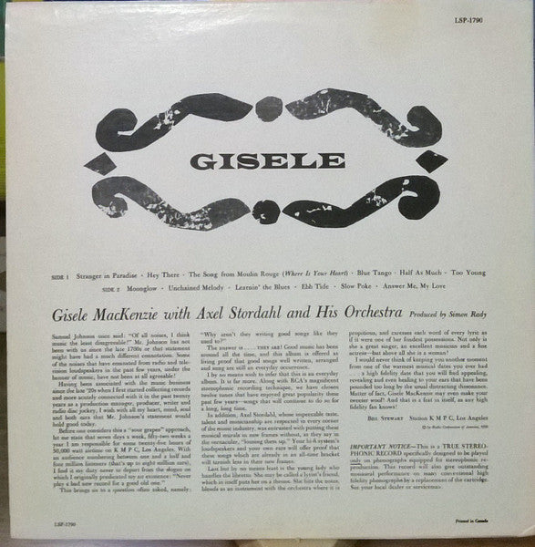 Gisele MacKenzie - Gisele