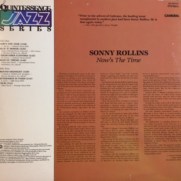 Sonny Rollins - Now's The Time! - 1979