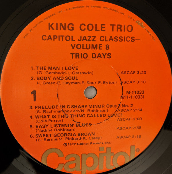 King Cole Trio - Trio Days Vinyl Record