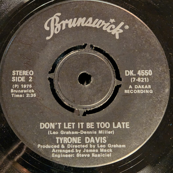 Tyrone Davis - Turning Point / Don't Let It Be Too Late