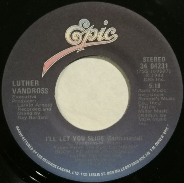Luther Vandross - I'll Let You Slide - 1983