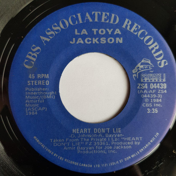 La Toya Jackson - Heart Don't Lie - 1984