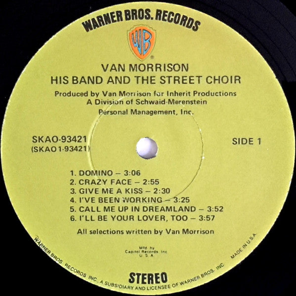Van Morrison - His Band And The Street Choir -