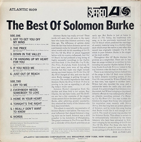 Solomon Burke - The Best Of Solomon Burke