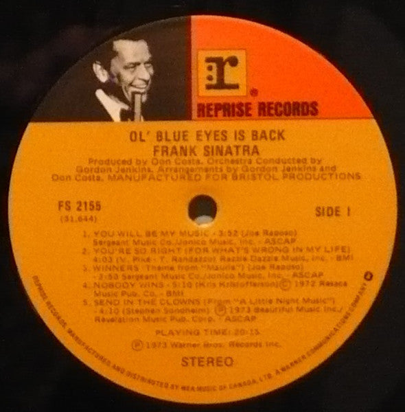 Frank Sinatra - Ol' Blue Eyes Is Back - 1973