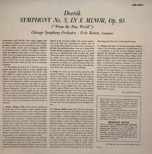 Antonín Dvořák, Fritz Reiner ... Chicago Symphony Orchestra - New World Symphony -