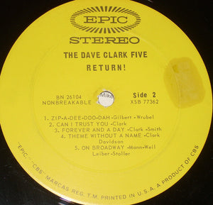 The Dave Clark Five - The Dave Clark Five Return! Vinyl Record