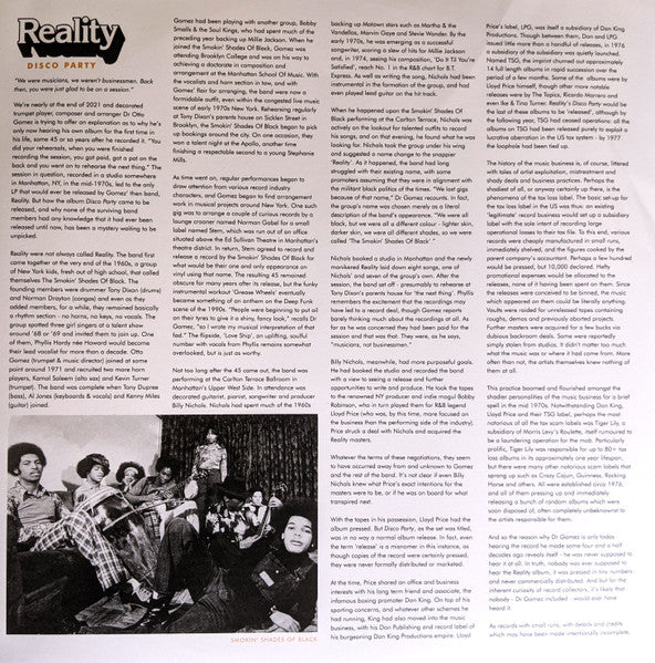 Reality  - Disco Party Vinyl Record