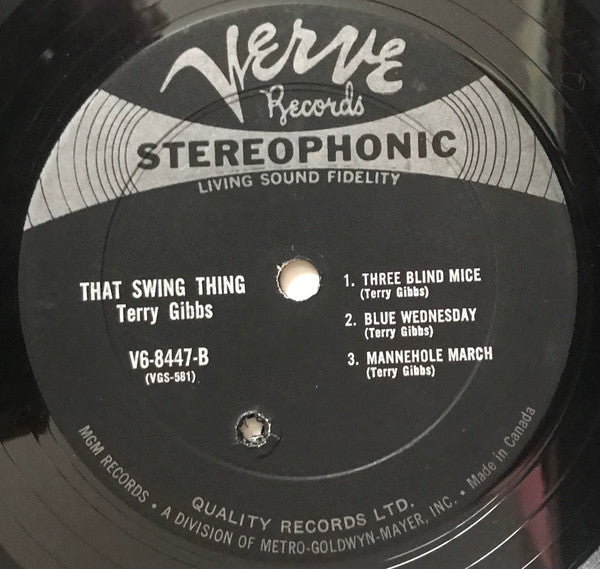 Terry Gibbs Quartet - That Swing Thing! Vinyl Record