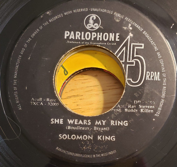 Solomon King - She Wears My Ring / Try, Try - 1967