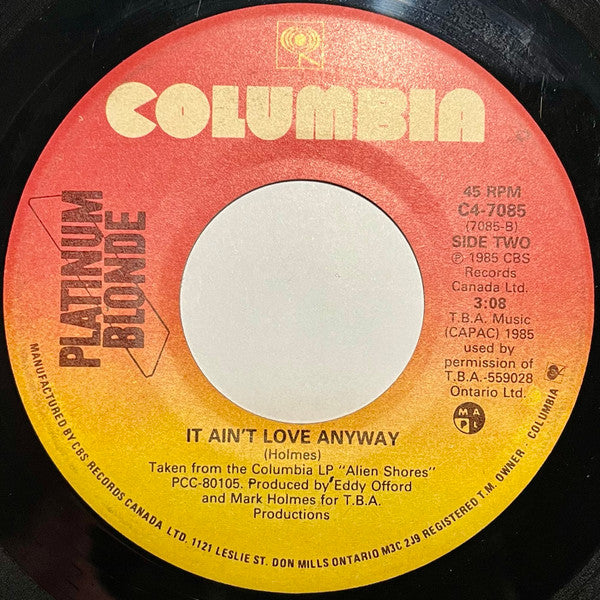 Platinum Blonde - Crying Over You - 1985