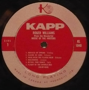 Roger Williams (2) - Roger Williams Plays The Wonderful Music Of The Masters