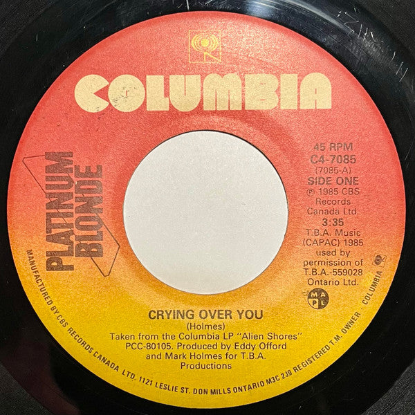 Platinum Blonde - Crying Over You - 1985
