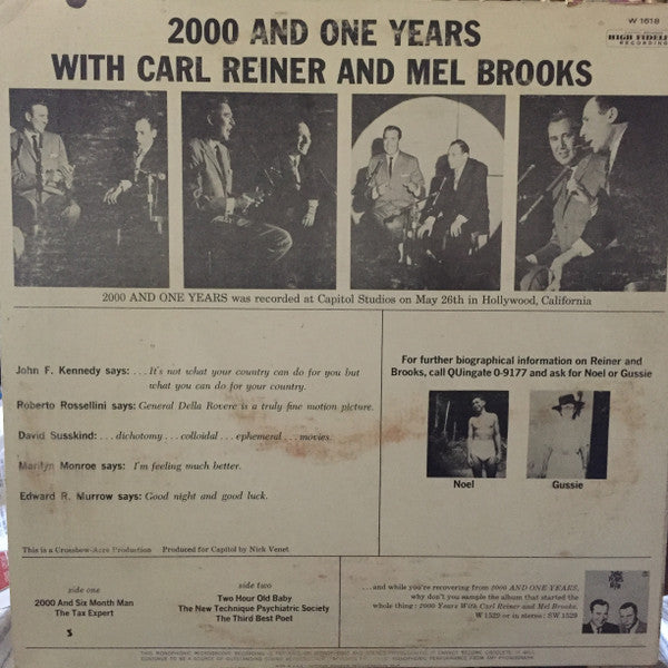 Carl Reiner & Mel Brooks - 2000 And One Years With Carl Reiner & Mel Brooks