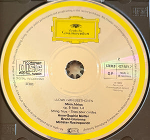 Ludwig van Beethoven, Anne-Sophie Mutter, Bruno Giuranna, Mstislav Rostropovich - Die Streichtrios = The String Trios = Les Trios Pour Cordes (CD) - 1989