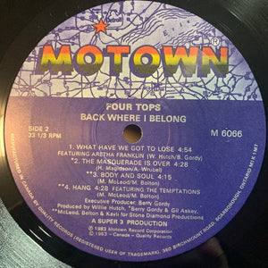 Four Tops - Back Where I Belong - 1983