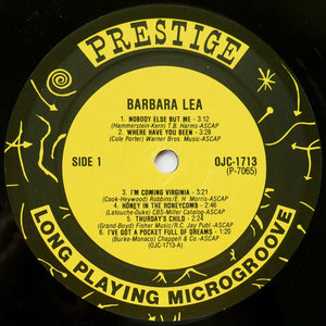 Barbara Lea - Barbara Lea With The Johnny Windhurst Quintets