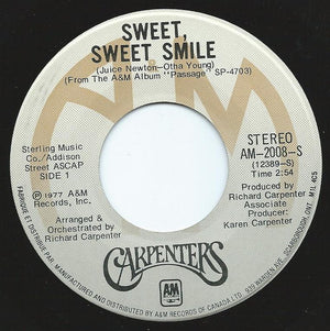 Carpenters - Sweet, Sweet Smile - 1977