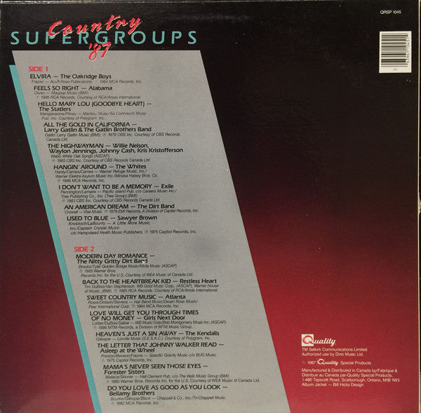 Various - Country Supergroups '87