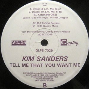Kim Sanders - Tell Me That You Want Me