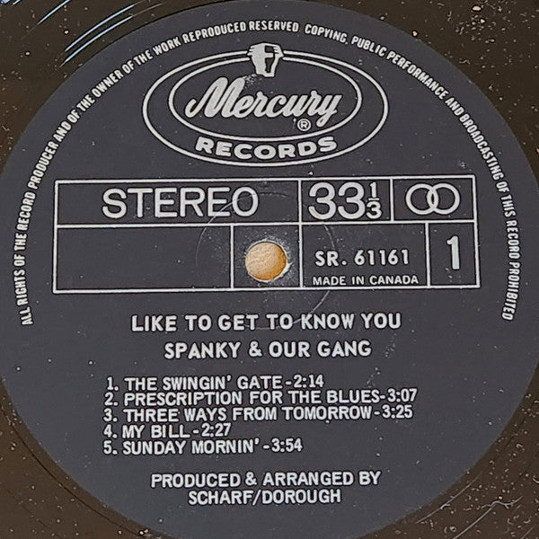 Spanky & Our Gang - Like To Get To Know You - 1968