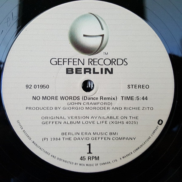 Berlin - No More Words / Dancing In Berlin - 1984
