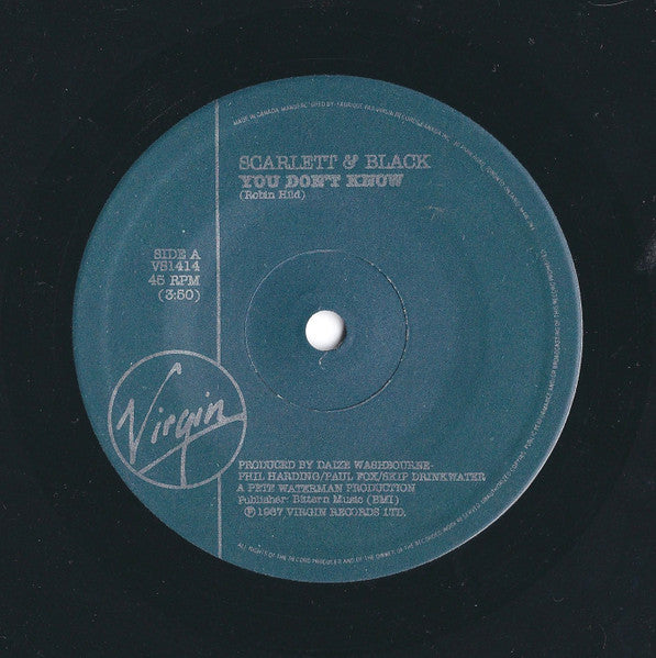 Scarlett & Black - You Don't Know / Japan - 1987