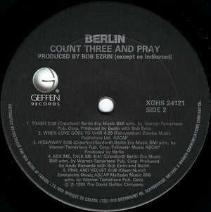 Berlin - Count Three & Pray - 1986