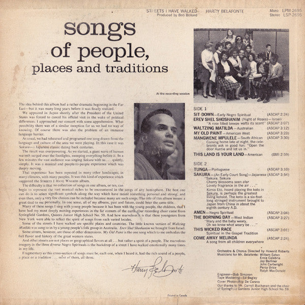 Harry Belafonte - Streets I Have Walked