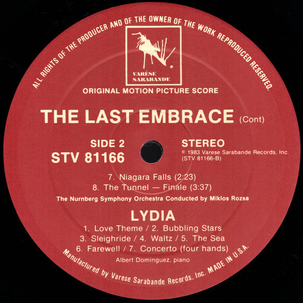 Miklós Rózsa - Last Embrace / Lydia (Original Motion Picture Scores)