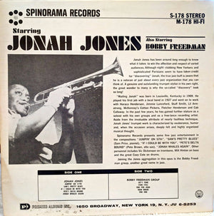 Jonah Jones - Jonah Jones Also Starring Bobby Freedman