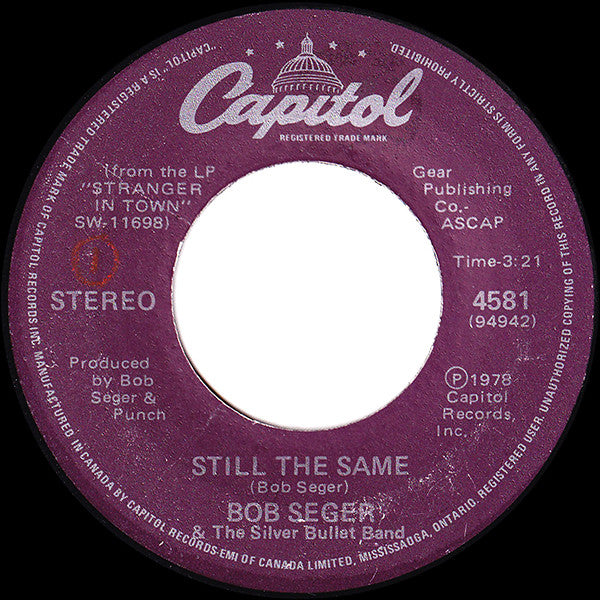 Bob Seger And The Silver Bullet Band - Still The Same - 1978