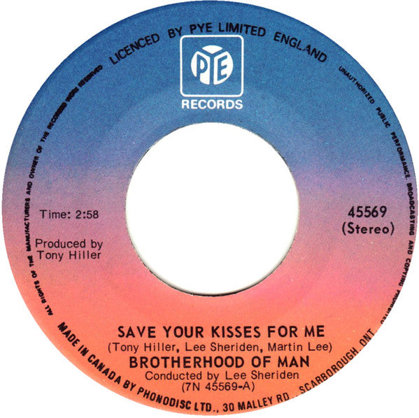 Brotherhood Of Man - Save Your Kisses For Me - 1976