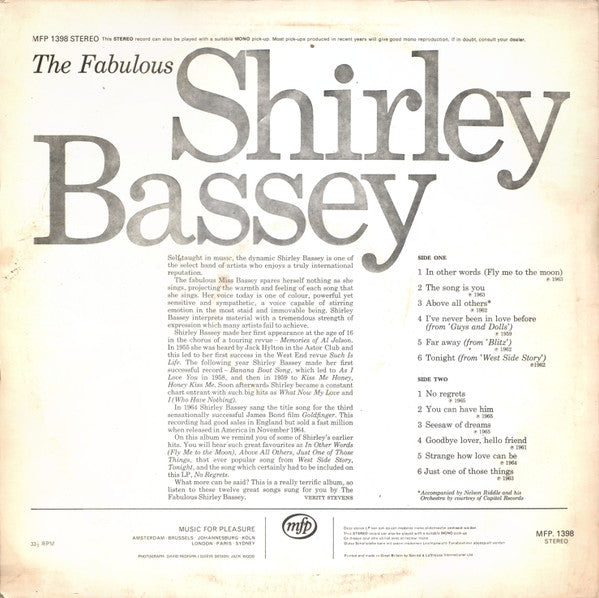 Shirley Bassey - The Fabulous Shirley Bassey -